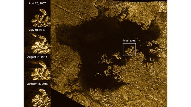 Las islas mágicas de Titán captadas por Cassini.