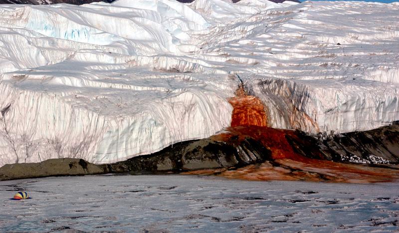 La "Catarata de sangre" en la Antártida y la vida en Marte-0